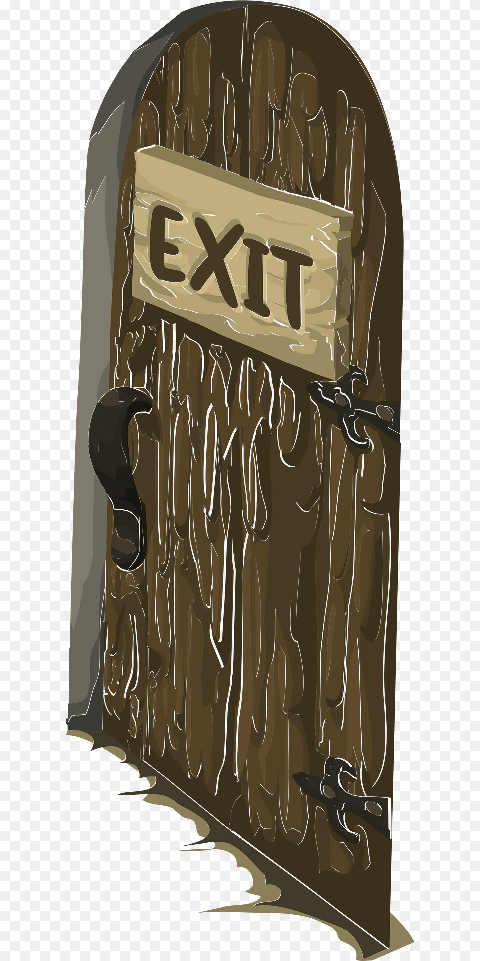 Brown Wooden Log Castle Exit Door Right Clipart, Wood, Outdoors, Dynamite, Weapon Free Png