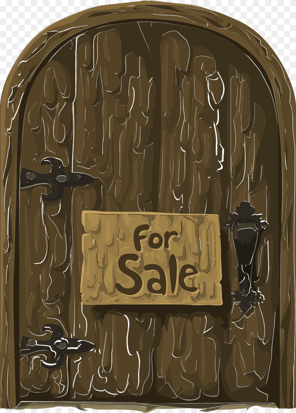Brown Wooden Log Castle For Sale Door Clipart, Text Free Transparent Png