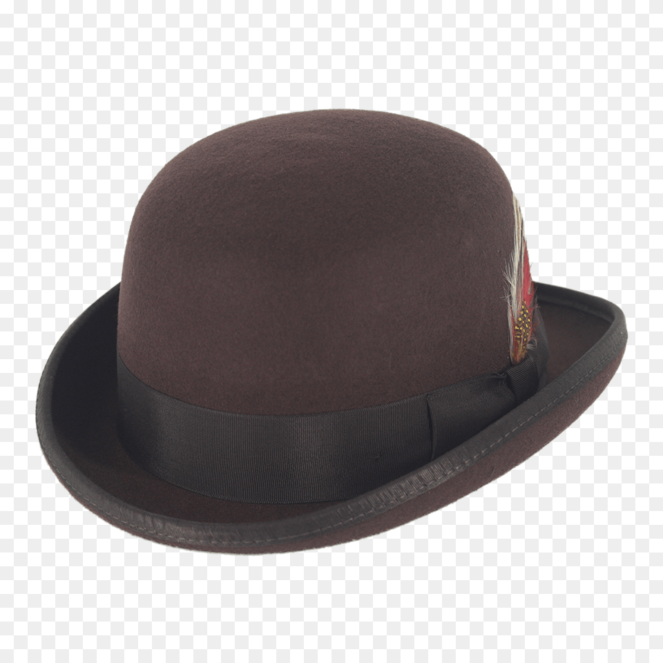 Brown Wool Bowler Hat, Clothing, Sun Hat, Hardhat, Helmet Free Png Download