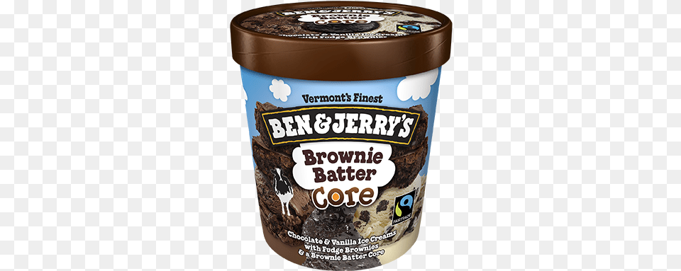 Brownie Batter Core Pint Ben And Jerry39s Brownie Batter Core, Cream, Dessert, Food, Ice Cream Free Transparent Png