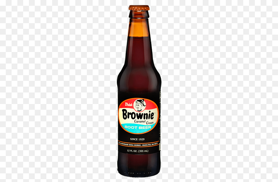 Brownie Caramel Cream Root Beer Pack Orca Beverage Inc, Alcohol, Beer Bottle, Bottle, Liquor Free Png