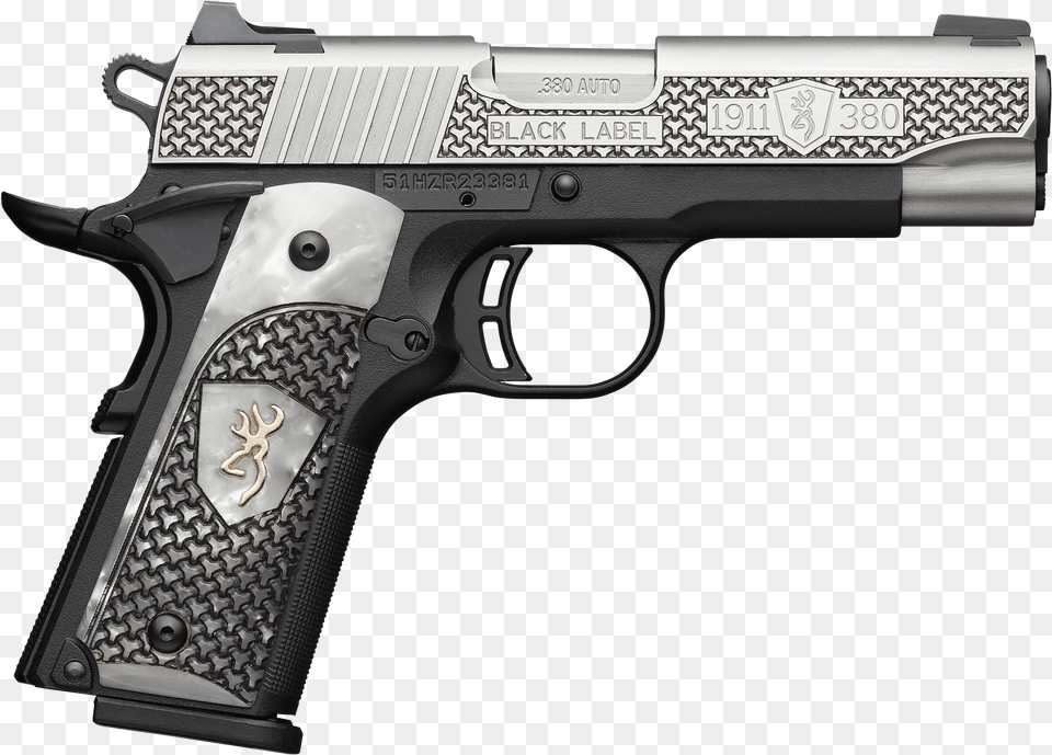 Browning 1911 Black Label 380 Pro, Firearm, Gun, Handgun, Weapon Free Png Download