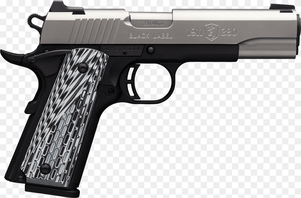 Browning 1911 Black Label 380 Pro, Firearm, Gun, Handgun, Weapon Free Transparent Png