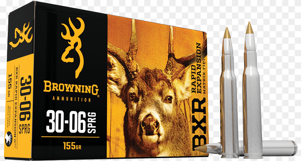 Browning Bxr 30 06sprg 155gr Remt, Ammunition, Weapon, Bullet Free Png Download