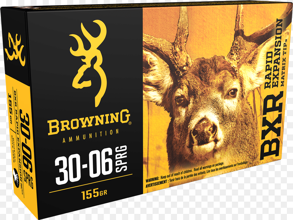 Browning Bxr Rapid Expansion Matrix Tip Deer Rifle Browning 65 Creedmoor Ammo, Box, Animal, Mammal, Wildlife Free Png Download