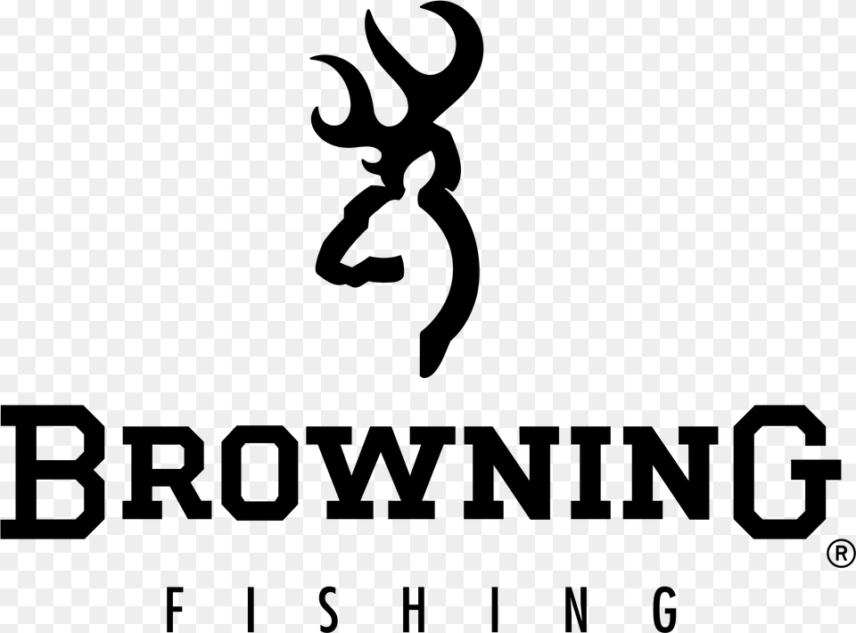 Browning Fishing Logo, Gray Free Png