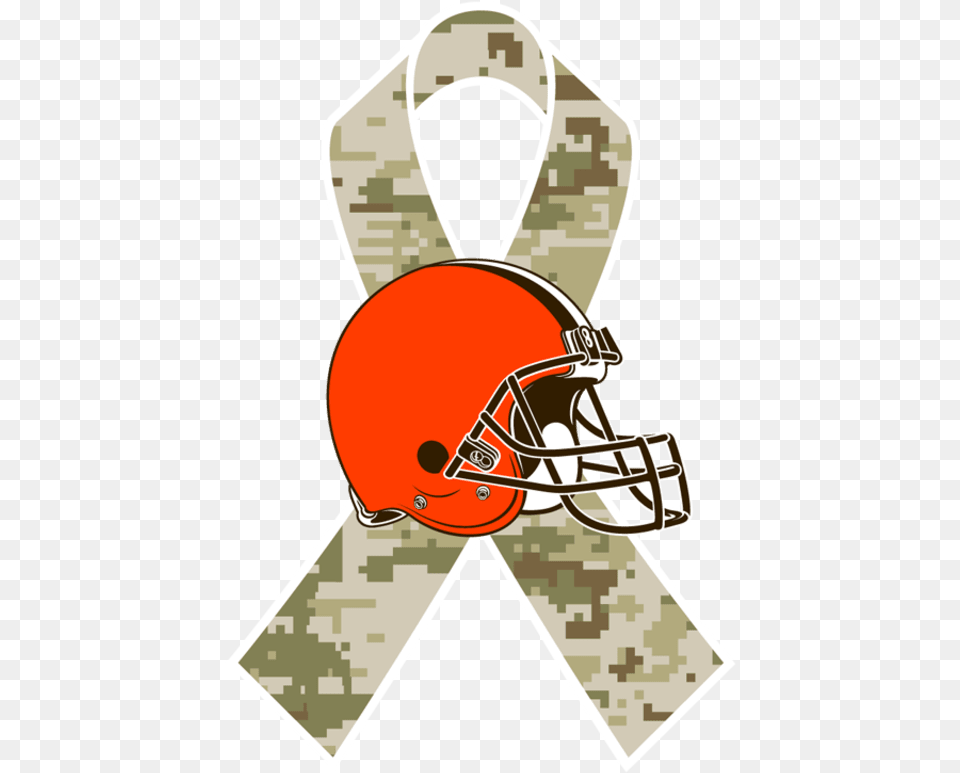 Browns Give Back Salute To Service Cleveland Nfl Salute To Service Logo, Helmet, American Football, Football, Person Free Png