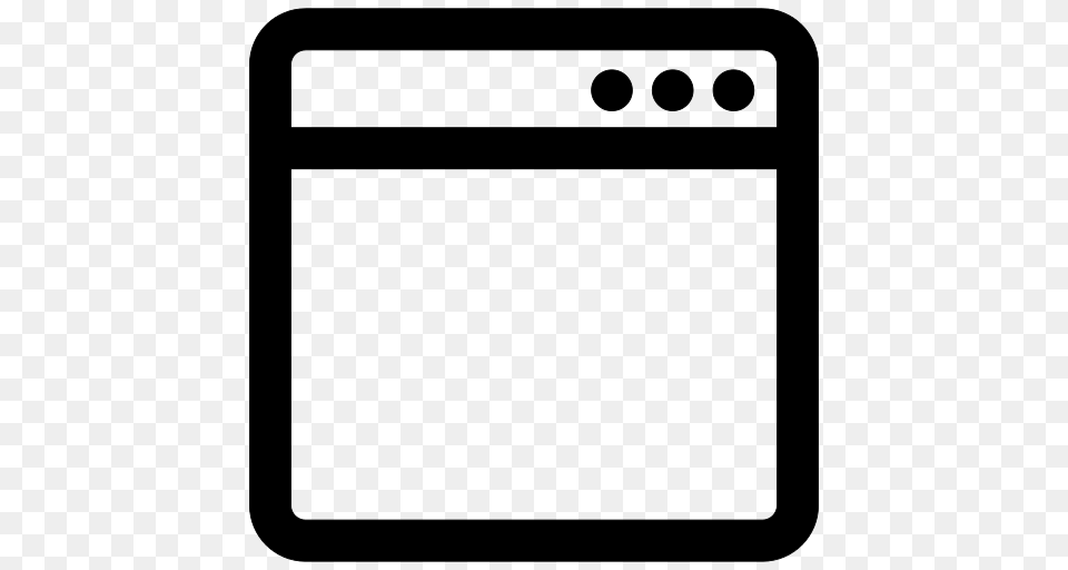 Browser Window Square Outline Icon, Gray Free Png Download