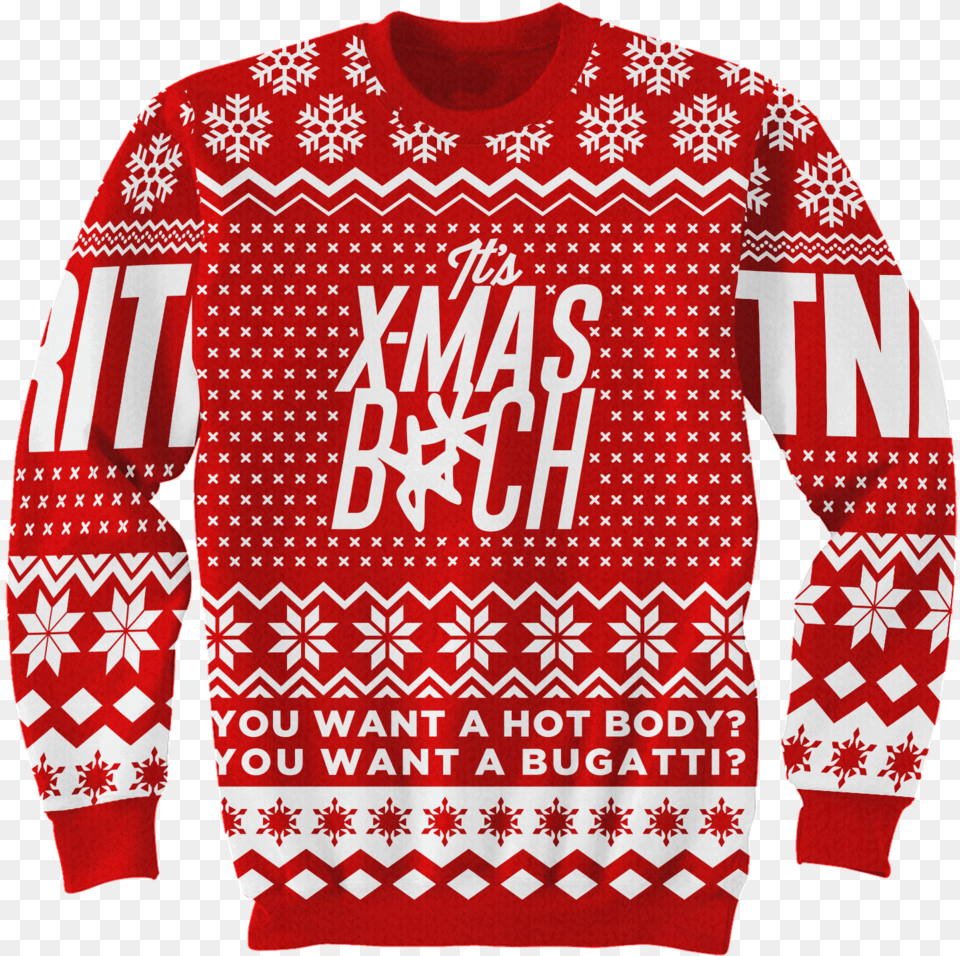 Brs Ps Uglyxmassweater Mockup, Clothing, Knitwear, Sweater, Sweatshirt Free Png