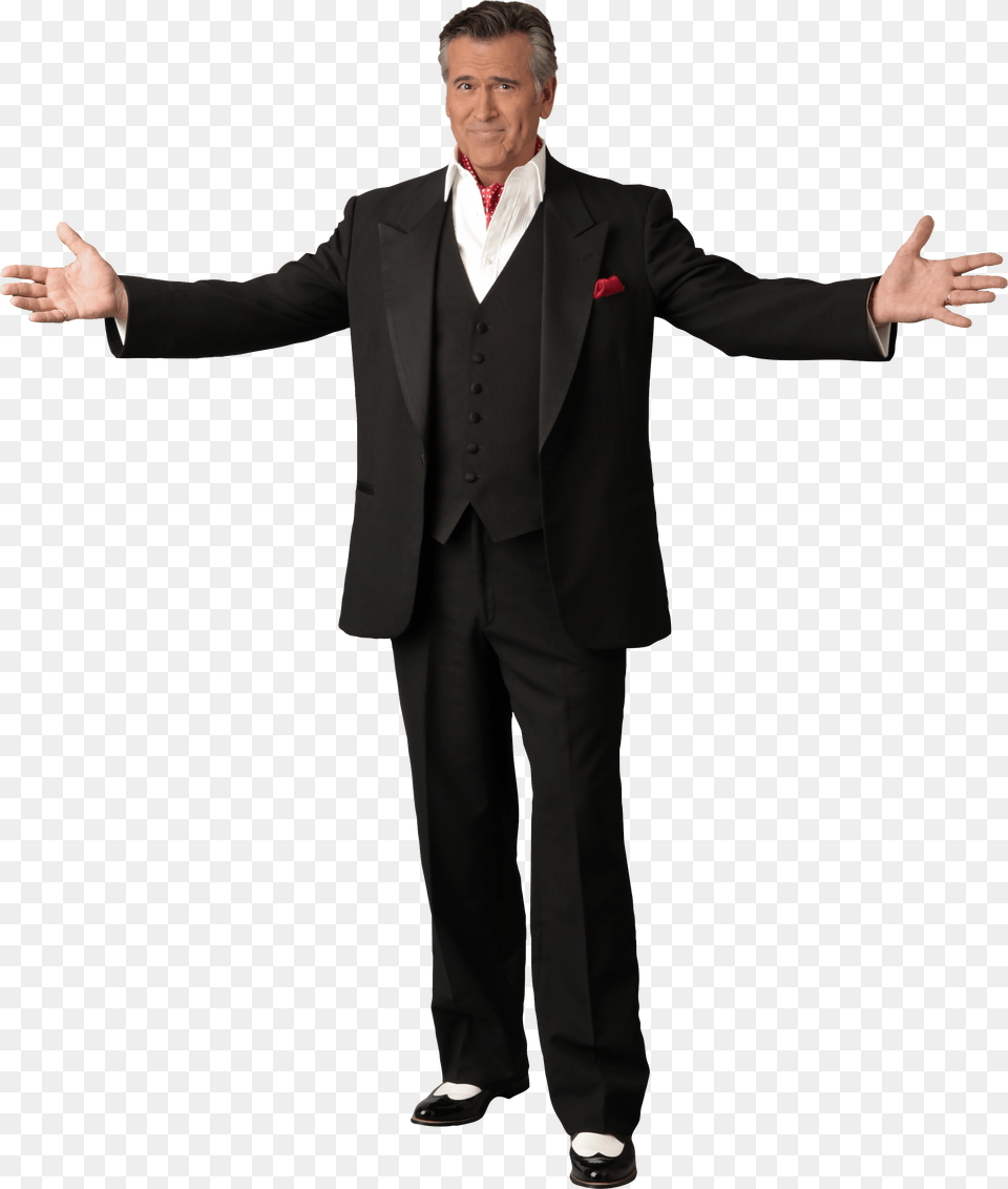 Bruce Campbell Expand Man Dressed As Scarecrow, Tuxedo, Suit, Clothing, Formal Wear Png Image