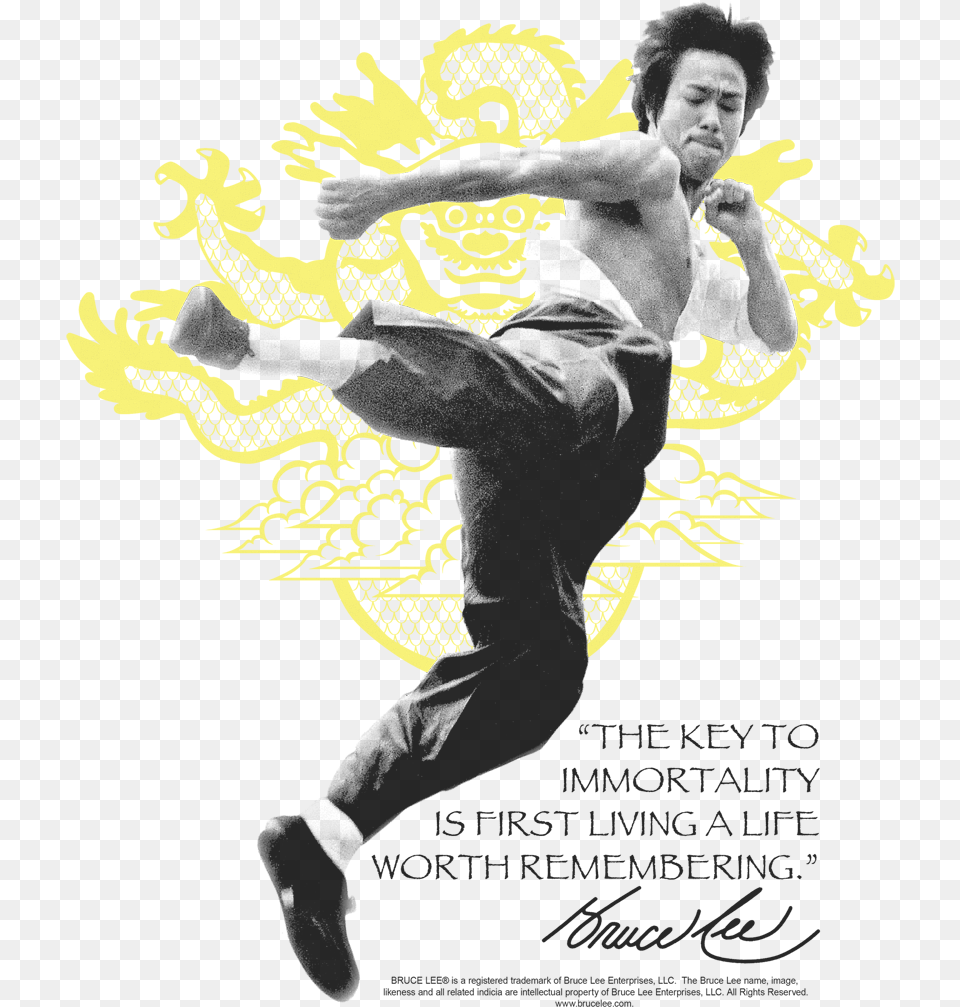 Bruce Lee Freedom Quote, Person, Logo, Emblem, Symbol Png Image