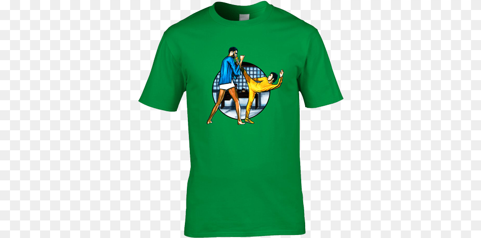 Bruce Lee Game Of Death T Shirt Mark Reynolds Mr Art, Clothing, T-shirt, Adult, Female Png Image