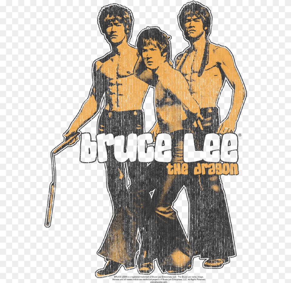 Bruce Lee Nunchucks Men39s Tank Illustration, Clothing, Pants, Adult, Person Png Image