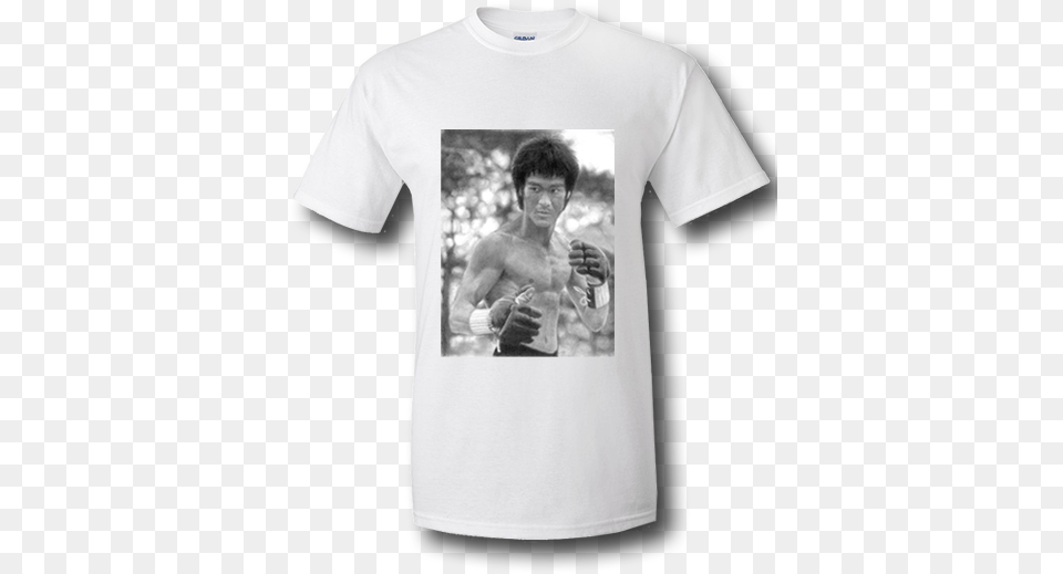 Bruce Lee T Shirt Featuring A Pencil Drawing By Mark T Shirt, Clothing, T-shirt, Adult, Male Png Image