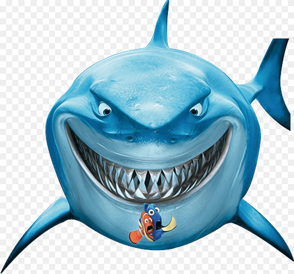 Bruce Marlin Nemo Shark Fish Are Friends Not Food Drawing, Animal, Sea Life Free Transparent Png