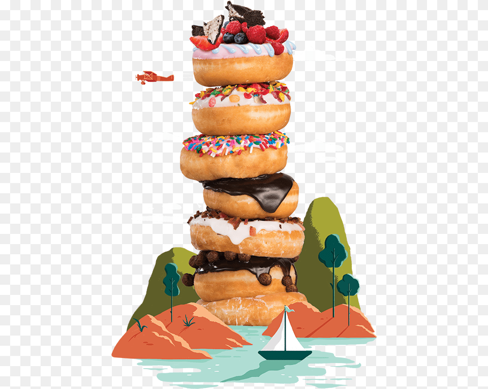 Brunch Favorites Donut Tower Granite City Lawless Brunch, Burger, Food, Sweets Free Png Download