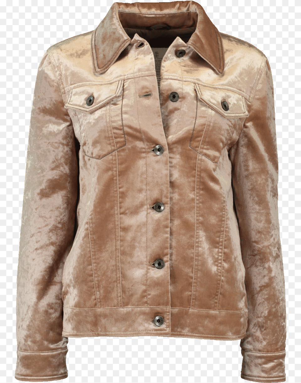 Brunello Cucinelli Crushed Velvet Trucker Jacket In Leather Jacket, Clothing, Coat, Long Sleeve, Sleeve Free Png Download
