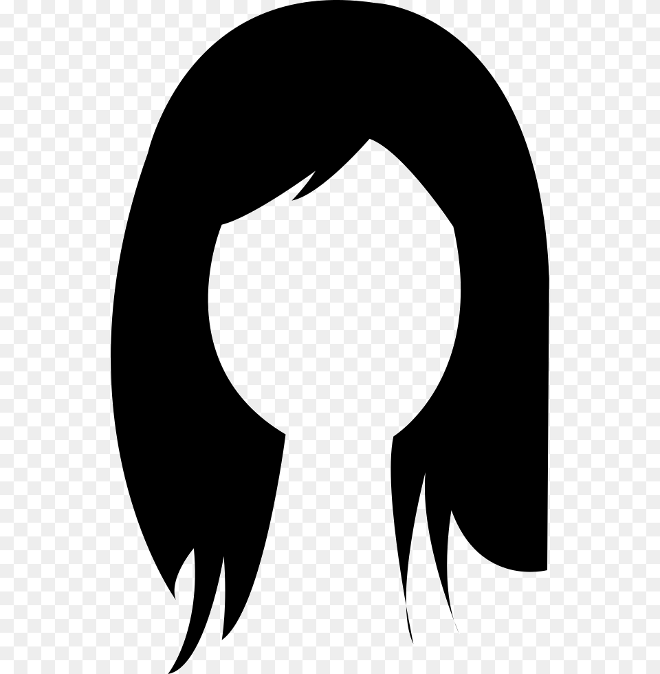 Brunette Female Woman Long Hair Icon Download, Stencil, Silhouette, Logo, Animal Png Image