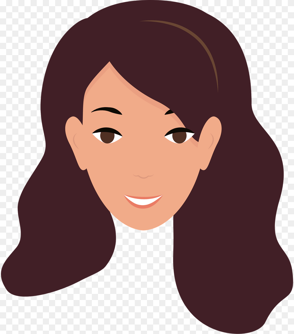 Brunette Girl Head Clipart, Face, Person, Photography, Portrait Free Png Download