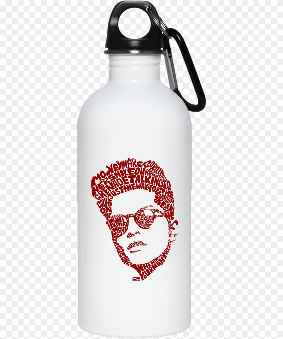 Bruno Mars 20 Oz Gudetama Stainless Steel Water Bottle, Water Bottle, Face, Head, Person Free Png