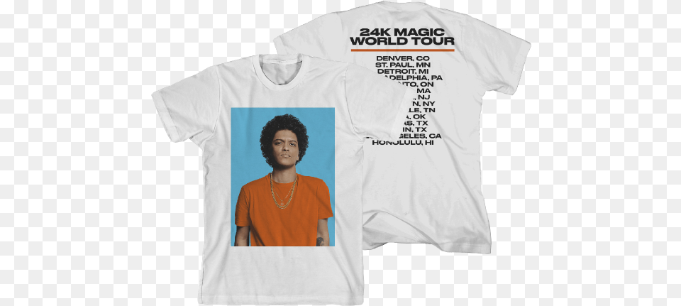 Bruno Mars 24k Magic Shirt, Clothing, T-shirt, Adult, Female Free Transparent Png
