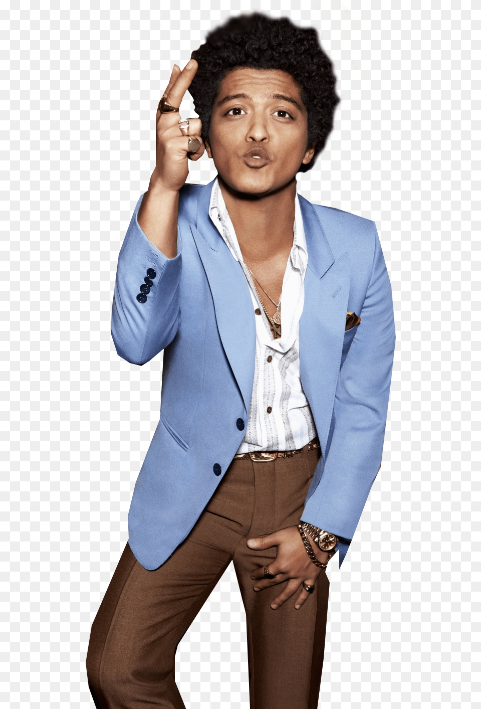 Bruno Mars At 14 Download Bruno Mars Black Power, Suit, Long Sleeve, Jacket, Sleeve Png Image