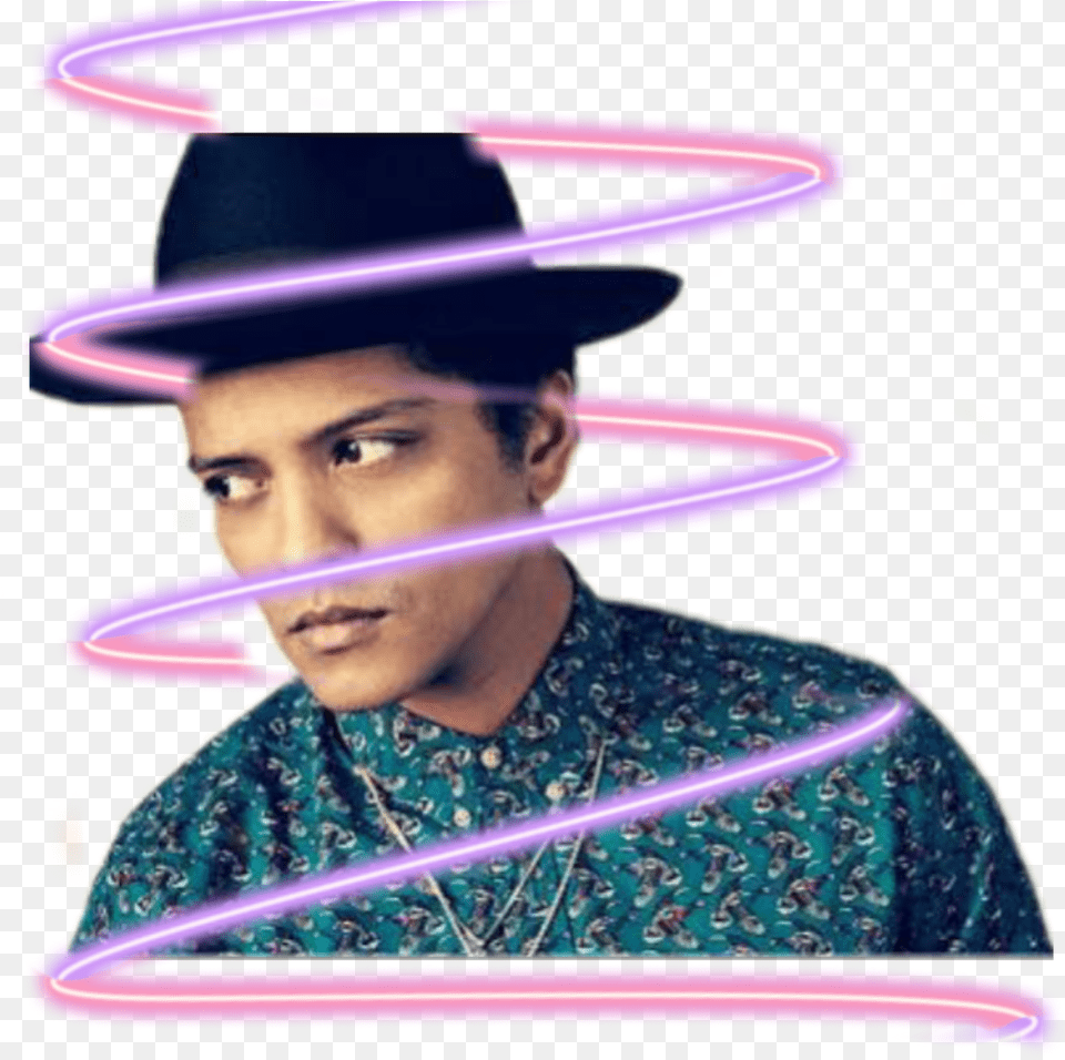 Bruno Mars Bruno Mars 2012 Locked Out Of Heaven, Light, Clothing, Purple, Hat Free Transparent Png