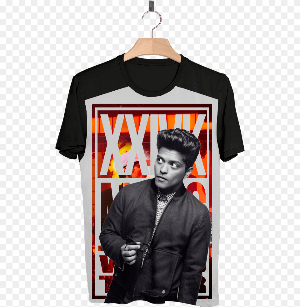 Bruno Mars Camisas Da Lana Del Rey, T-shirt, Adult, Clothing, Person Png Image