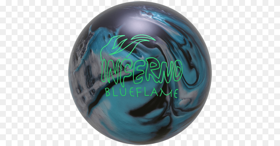 Brunswick Inferno Blue Flame Special Edition Brunswick Vintage Inferno Bowling Ball Limited Edition, Bowling Ball, Leisure Activities, Sport, Sphere Png Image