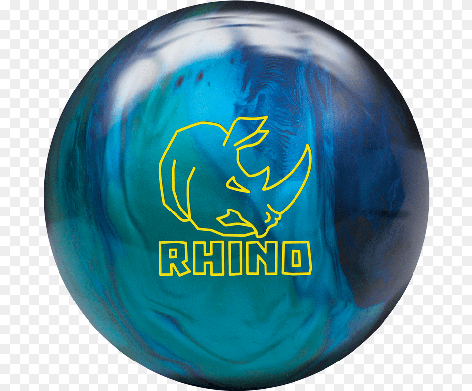 Brunswick Rhino Cobaltaquateal Bowling Ball Clipart Brunswick Rhino Cobalt Aqua Teal Pearl, Bowling Ball, Leisure Activities, Sphere, Sport Png