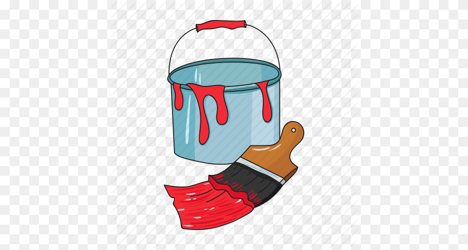 Brush Bucket Enamel Paint Painting Smear Tool Icon, Paint Container Png Image