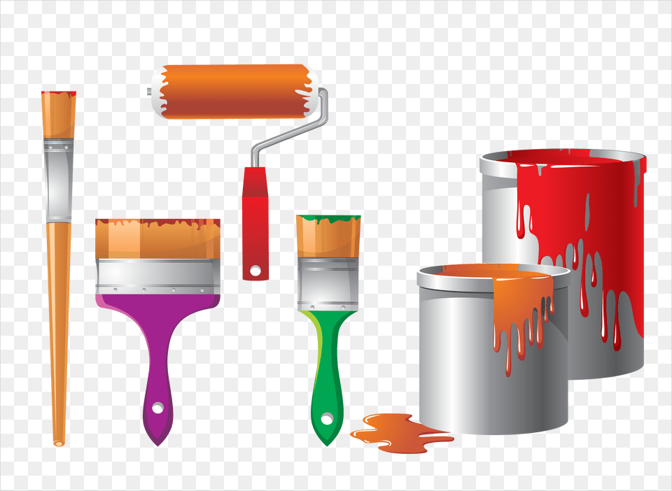 Brush Clipart Paint Tool Can Of Paint Vector, Device, Paint Container, Bottle, Shaker Png