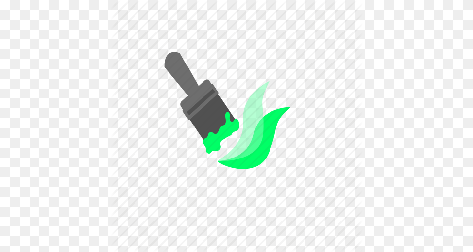 Brush Color Green Paint Paintbrush Stroke Tool Icon, Toothpaste, Light, Cutlery, Electronics Png