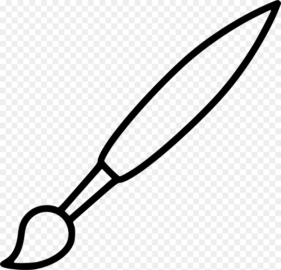 Brush Design Draw Paint Paintbrush Painting Comments Paint Brush Drawing Transparent, Bow, Cutlery, Spoon, Weapon Png Image