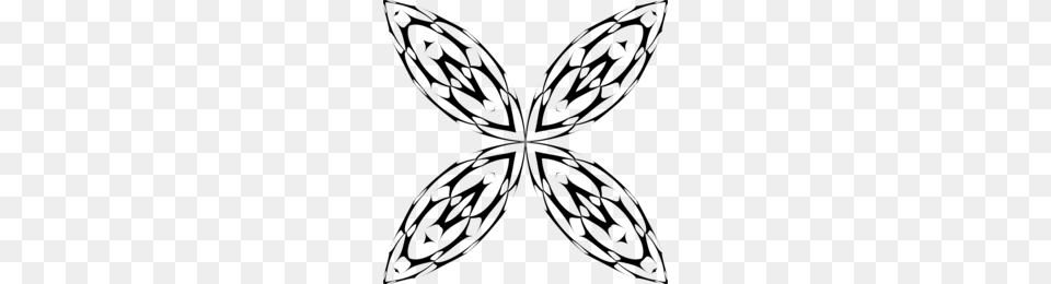 Brush Footed Butterfly Clipart, Gray Free Png