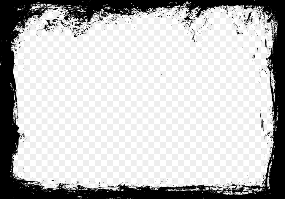 Brush Frame Vector Graphics, Gray Free Png