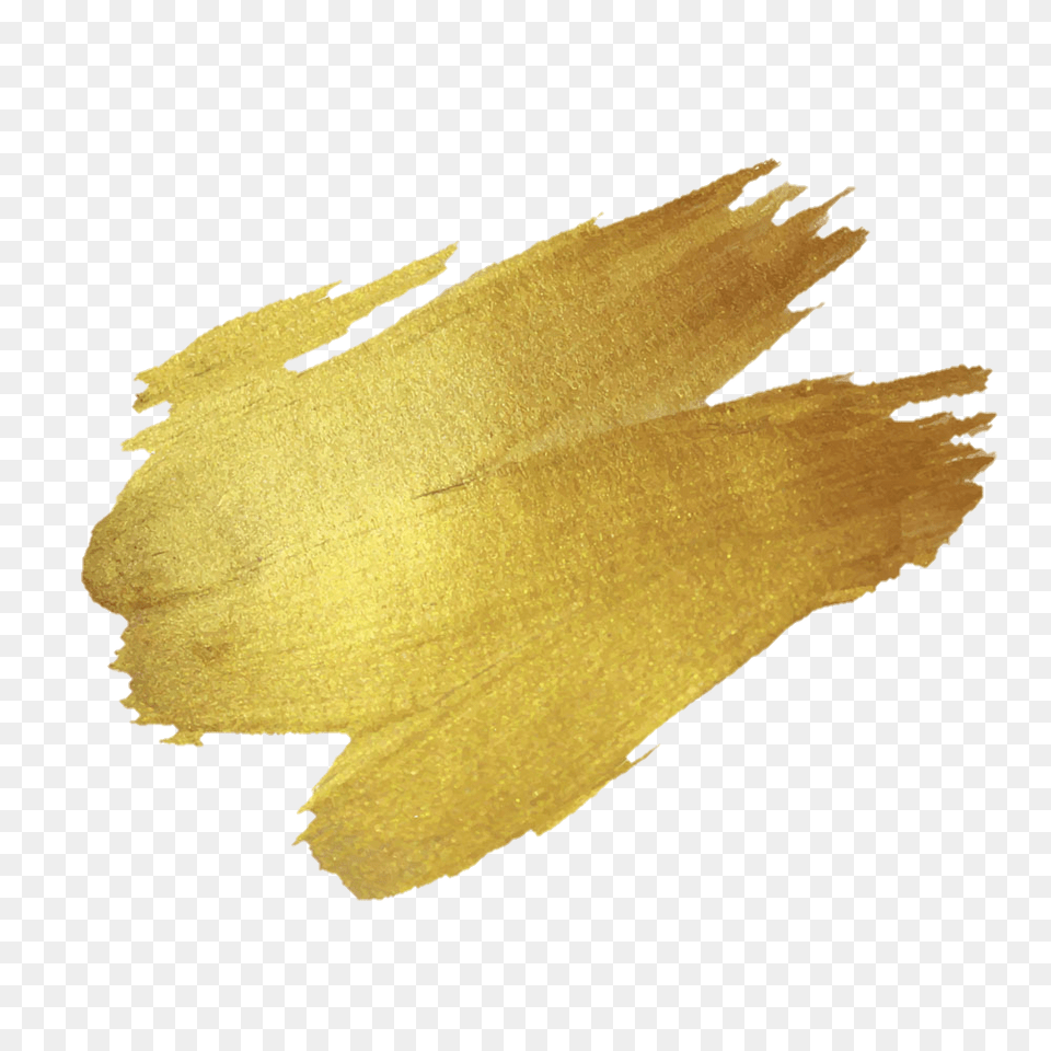 Brush Gold Colorpaint Handpainted Colorsplash Paint Dra, Leaf, Plant, Flower, Animal Free Png Download