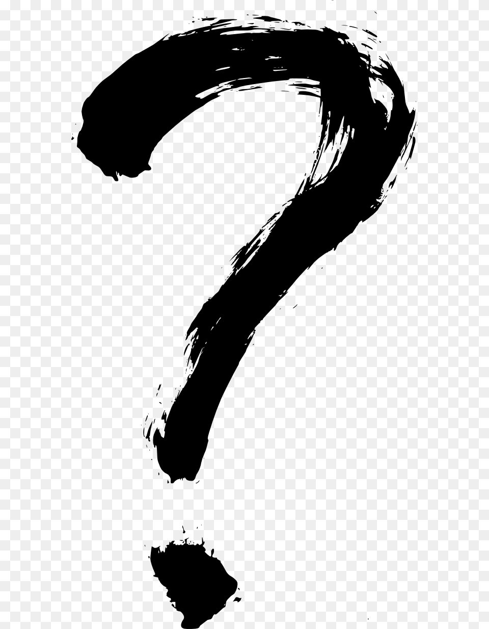 Brush Question Mark, Stencil, Adult, Female, Person Free Transparent Png