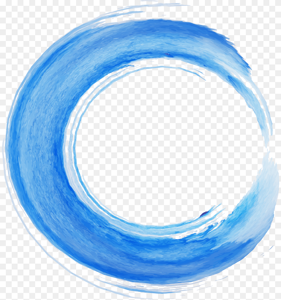 Brush Stroke Blue Circle, Water, Outdoors, Nature Free Png Download