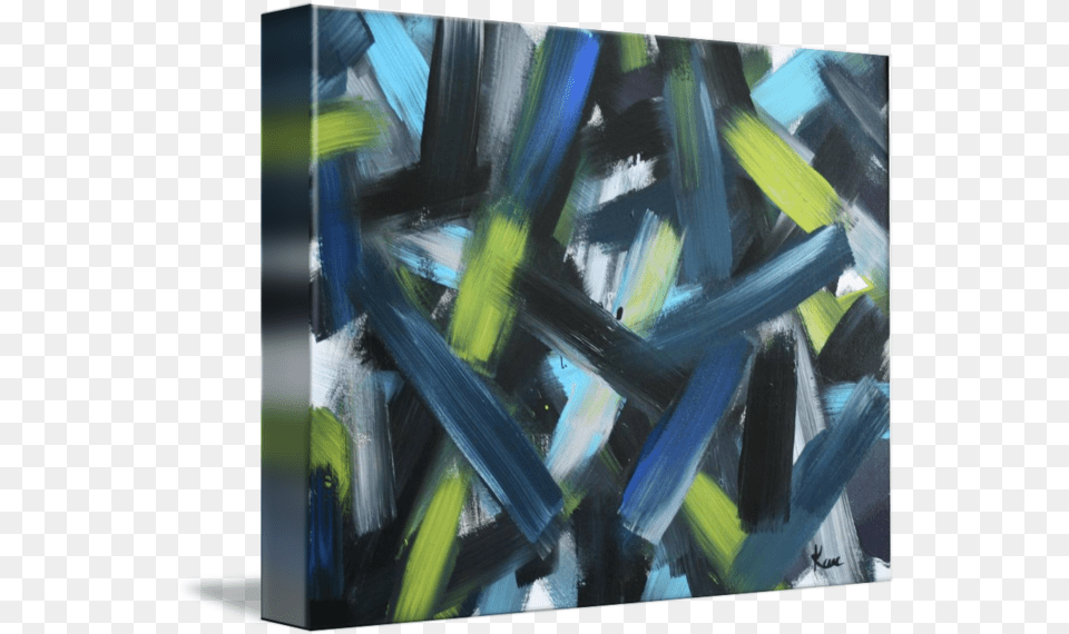 Brush Stroke Blues By Kara Rogers Brushstroke, Art, Modern Art, Painting, Canvas Png