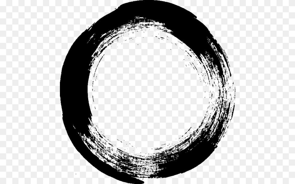 Brush Stroke Circle, Gray Free Transparent Png