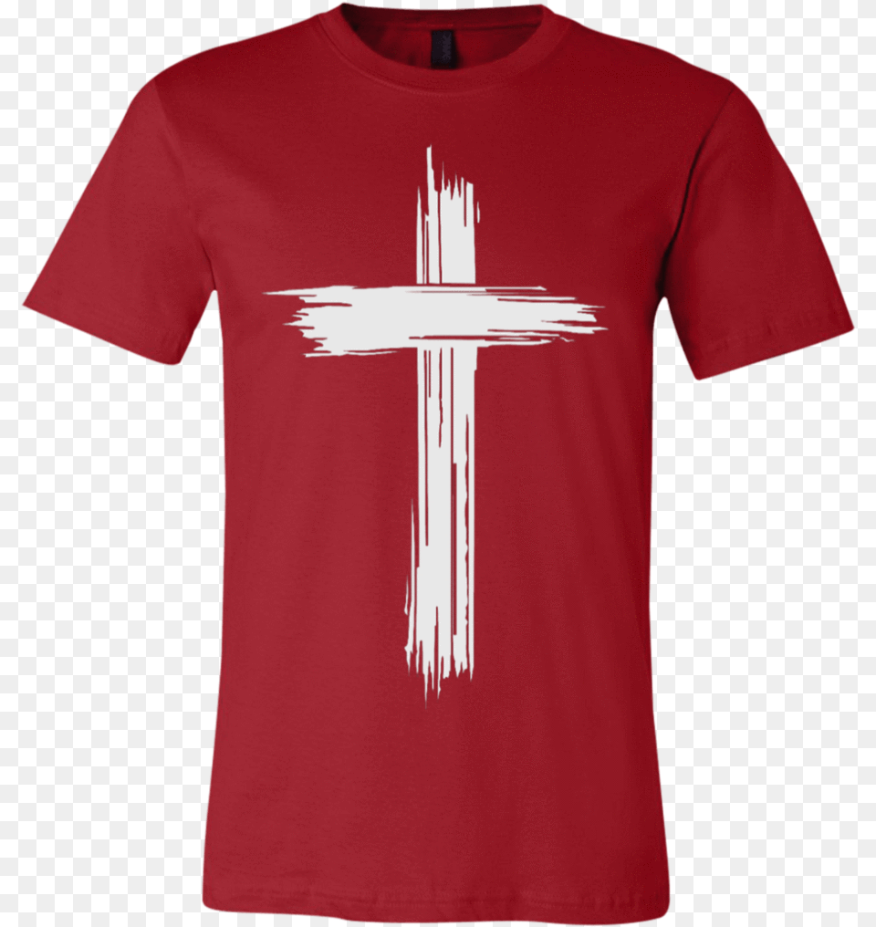 Brush Stroke Paint Cross, Clothing, T-shirt Free Png