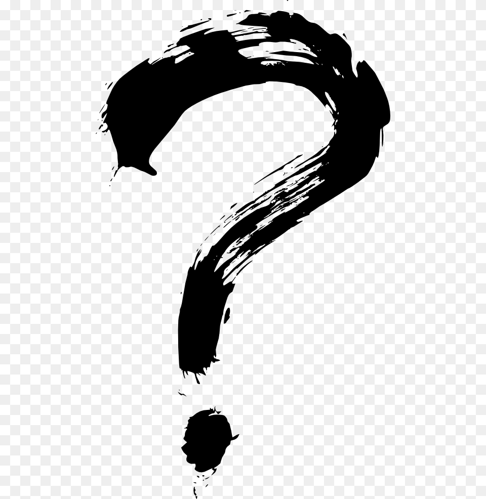 Brush Stroke Question Mark, Stencil, Adult, Female, Person Free Png Download