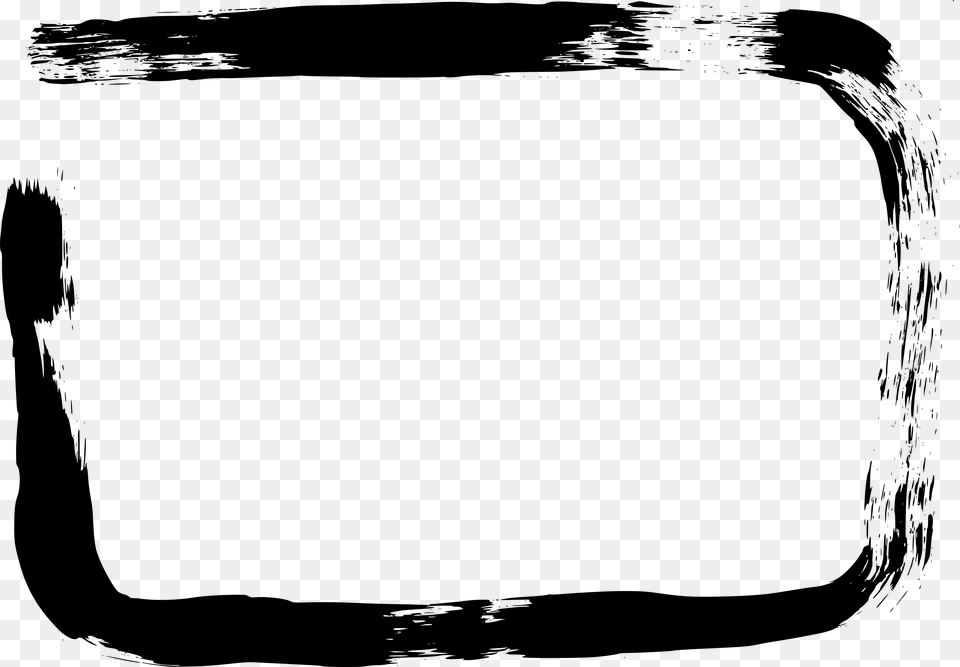 Brush Stroke Rectangle, Gray Free Transparent Png