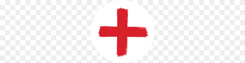 Brush Stroke Red Cross Sticker, Logo, Symbol, First Aid, Red Cross Free Png