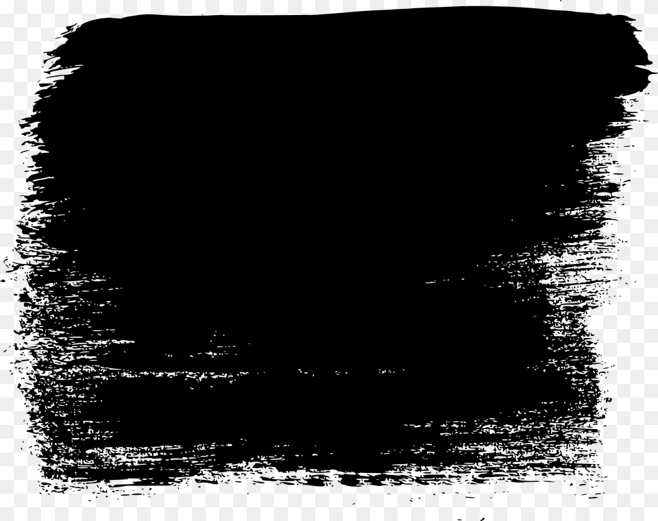 Brush Stroke Square, Gray Free Png