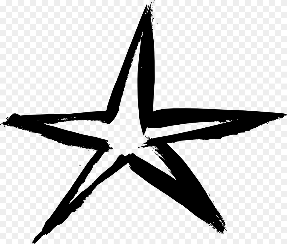 Brush Stroke Star, Star Symbol, Symbol, Stencil, Animal Png