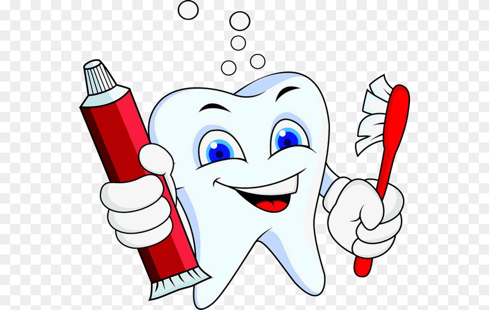 Brush Teeth X Cartoon Tooth Toothpaste Toothbrush Transparent Dental Clipart, Baby, Dynamite, Person, Weapon Png Image
