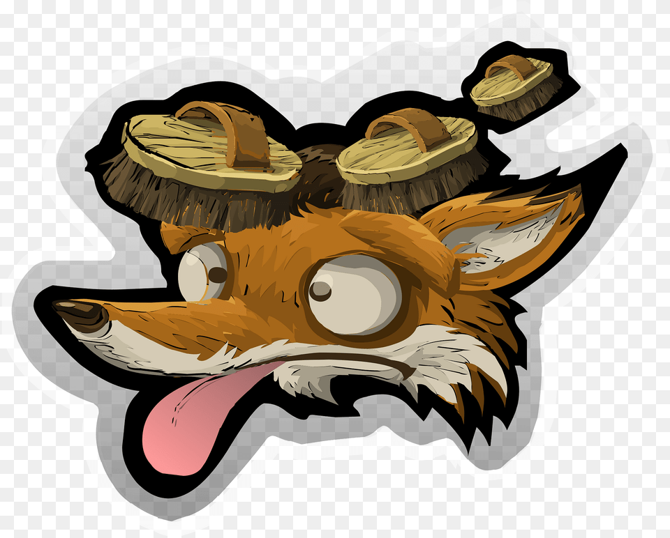 Brushed Fox Face Clipart, Animal, Canine, Mammal, Fish Png