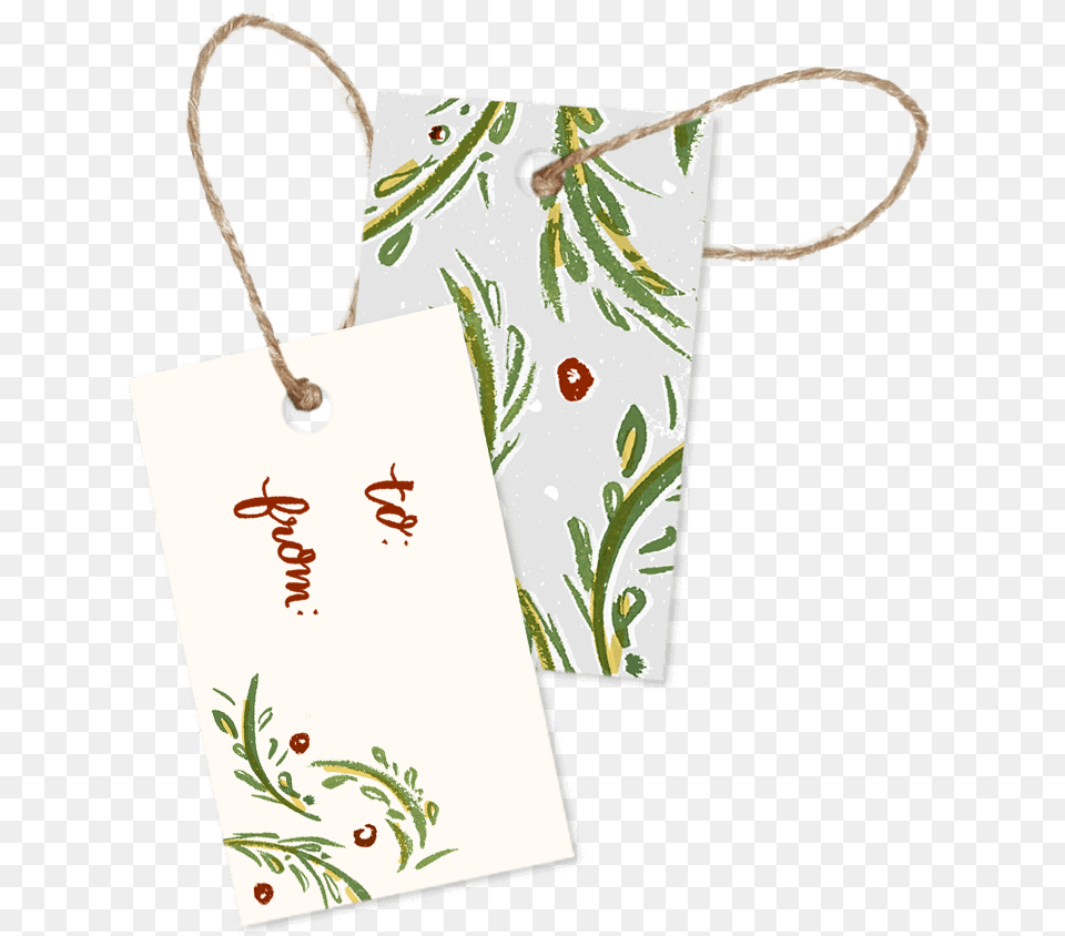 Brushed Holly Christmas Gift Tags Pack Of Paper, Envelope, Greeting Card, Mail, Plant Free Png Download